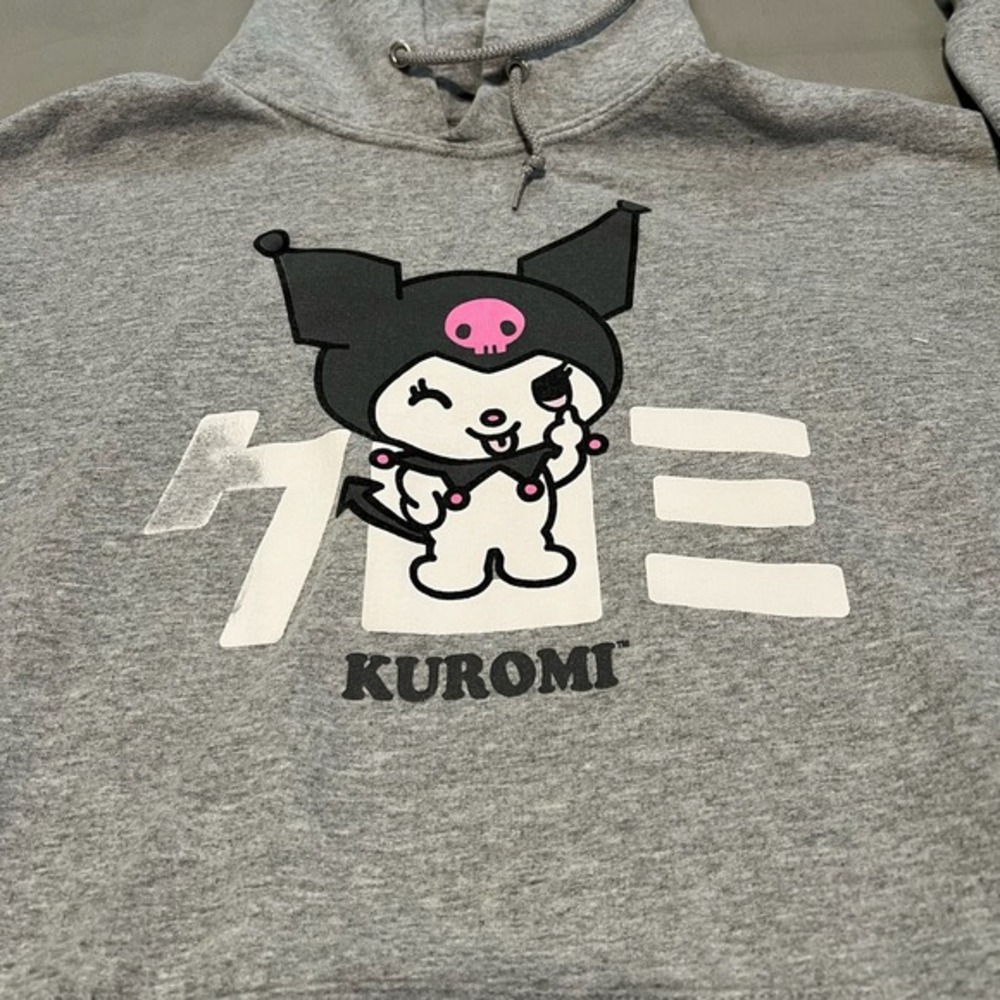 Kuromi by Sanrio Hoodie Hello Kitty "Middle Finger" Sweatshirt Men Anime Japan-L